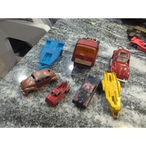 7 Vintage Tootsietoy Lot ATV Trailer Volkswagen Bug And Others